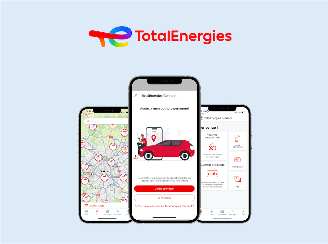 Projet application mobile, Total Energies Total Services, exomind